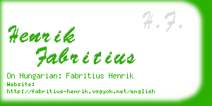 henrik fabritius business card